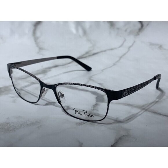 MIA RAE - BARBIE 53-17-135 Black and Silver Glasses Frames - Picture 1 of 8